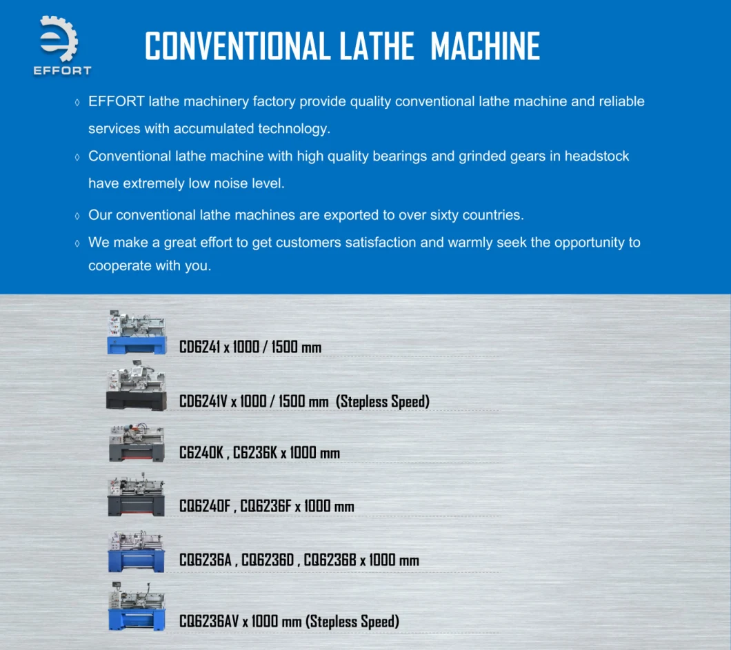 CD6241/Cm6241 Conventional Lathe for Metal Cutting with Ce